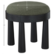 Meridian Furniture Larea Olive Linen Textured Fabric Upholstered Ottoman