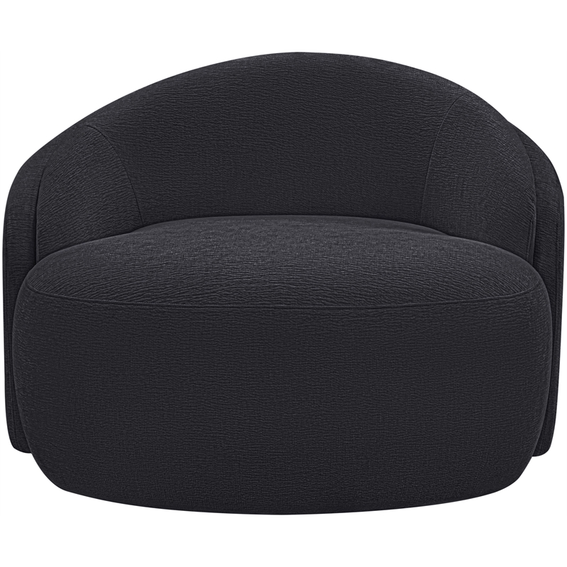 Meridian Furniture Caspian Black Chenille Fabric Upholstered Chair