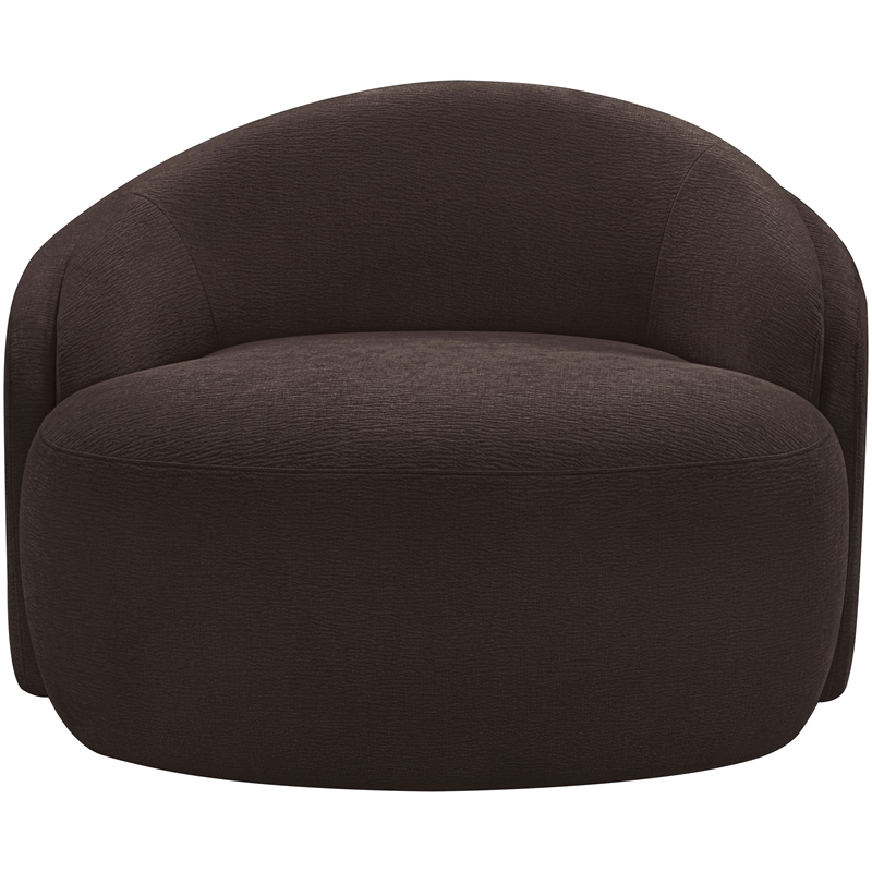 Meridian Furniture Caspian Brown Chenille Fabric Upholstered Chair