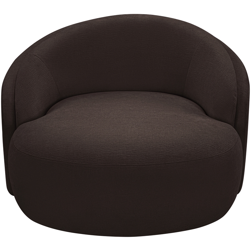 Meridian Furniture Caspian Brown Chenille Fabric Upholstered Chair