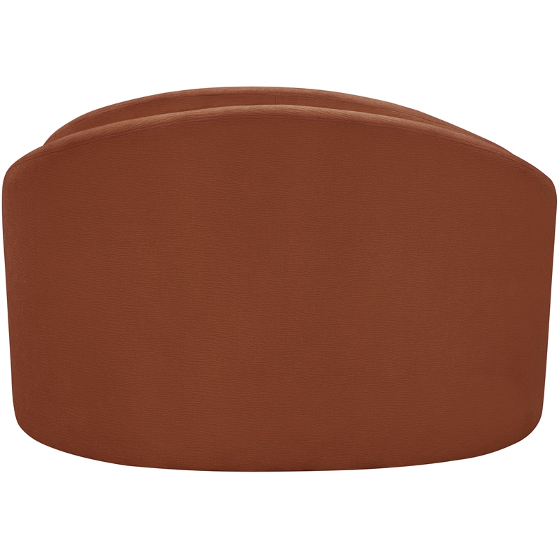 Meridian Furniture Caspian Cognac Chenille Fabric Upholstered Chair
