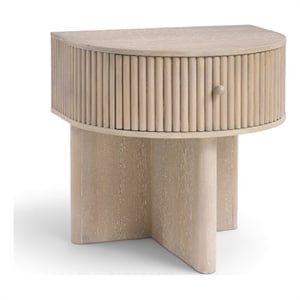 Meridian Furniture Cortland Natural Acacia Veneer And Solid Wood Night Stand