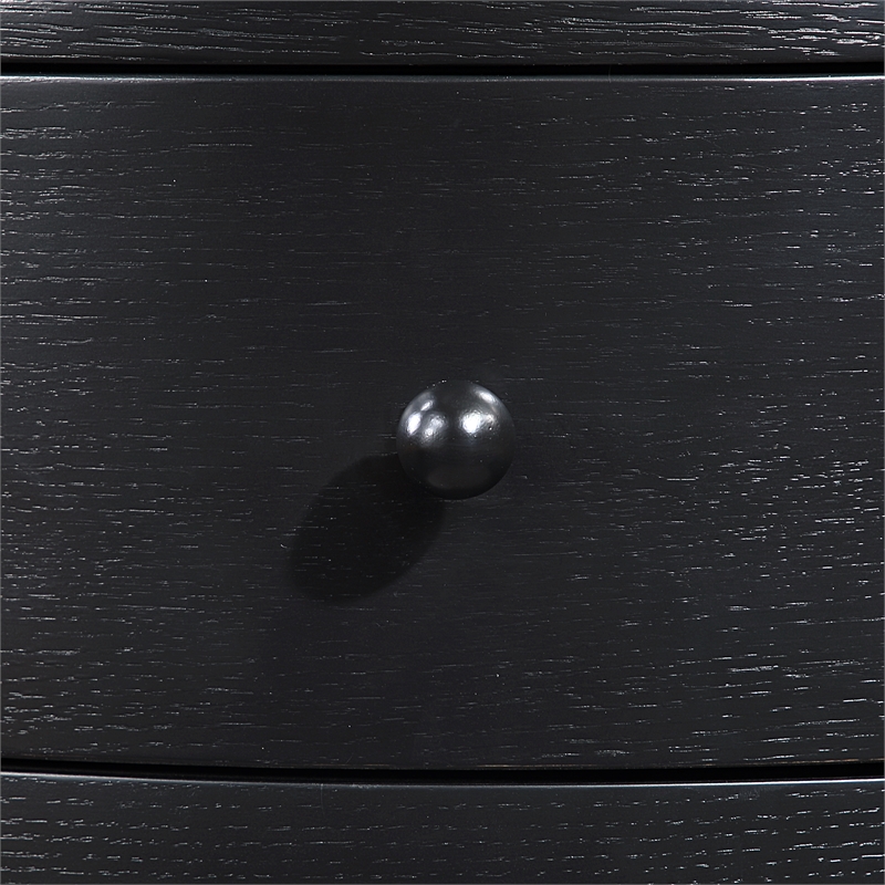 Meridian Furniture Oasis Black Acacia Veneer And Solid Wood Night Stand