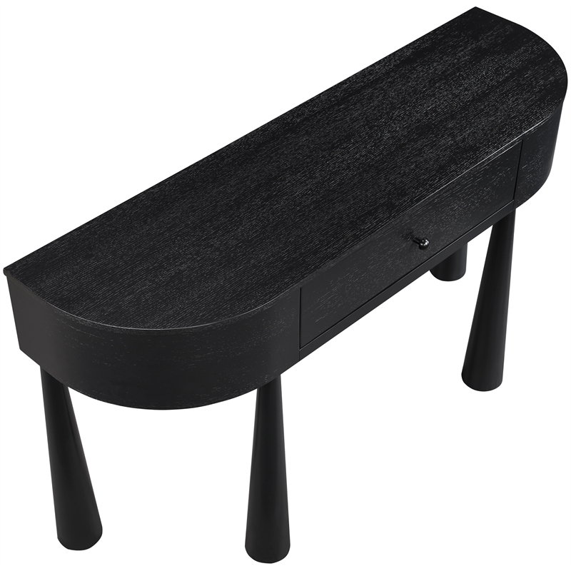 Meridian Furniture Oasis Black Acacia Veneer And Solid Wood Console Table