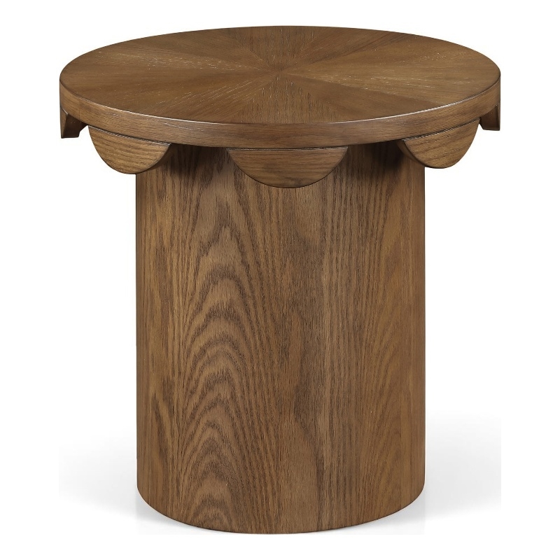 Meridian Furniture Dahlia Brown Oak Veneer End Table