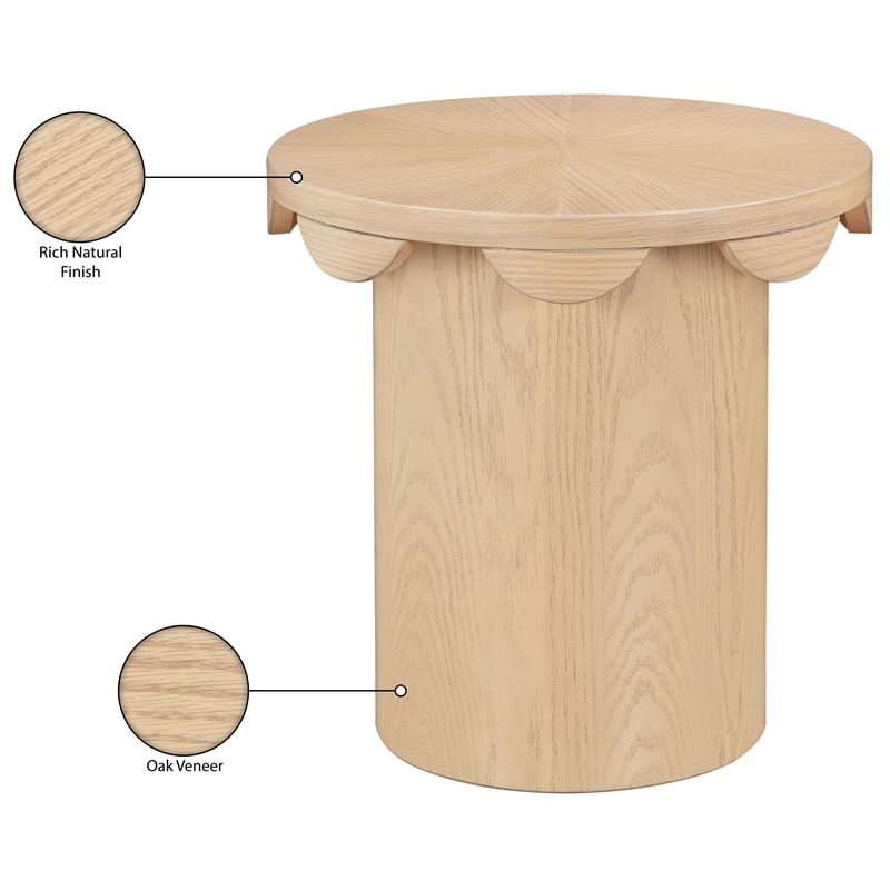 Meridian Furniture Dahlia Natural Oak Veneer End Table