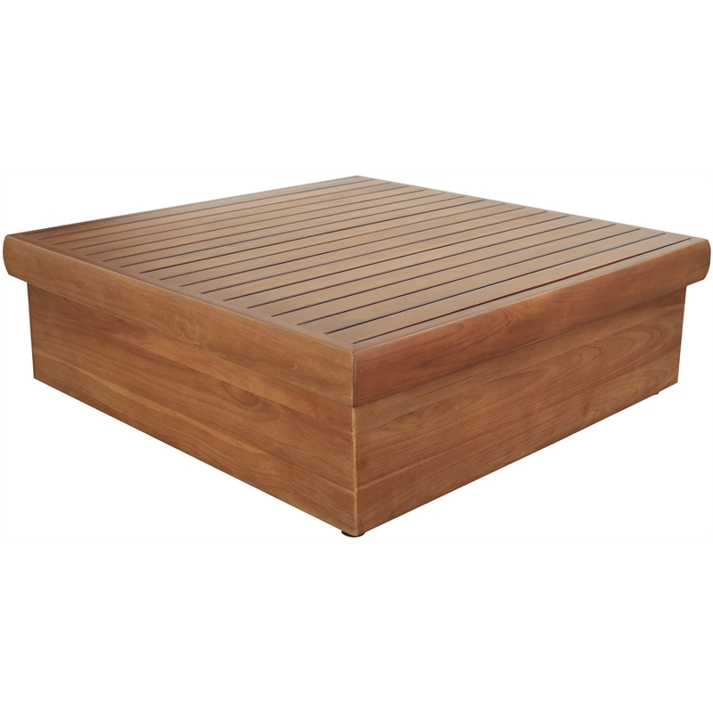 Meridian Furniture Mirella Natural Teak Wood Outdoor Patio Coffee Table