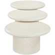 Meridian Furniture Emara Cream Concrete 3pc. Indoor / Outdoor Coffee Table
