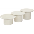 Meridian Furniture Emara Cream Concrete 3pc. Indoor / Outdoor Coffee Table