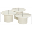 Meridian Furniture Emara Cream Concrete 3pc. Indoor / Outdoor Coffee Table