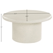 Meridian Furniture Emara Cream Concrete Indoor / Outdoor Coffee Table