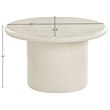 Meridian Furniture Emara Cream Concrete Indoor / Outdoor Coffee Table