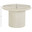 Meridian Furniture Emara Cream Concrete Indoor / Outdoor Coffee Table