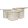 Meridian Furniture Emara Travertine Concrete 3pc. Indoor / Outdoor Coffee Table