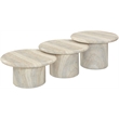 Meridian Furniture Emara Travertine Concrete 3pc. Indoor / Outdoor Coffee Table