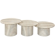 Meridian Furniture Emara Travertine Concrete 3pc. Indoor / Outdoor Coffee Table