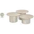 Meridian Furniture Emara Travertine Concrete 3pc. Indoor / Outdoor Coffee Table