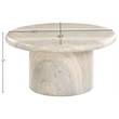 Meridian Furniture Emara Travertine Concrete Indoor / Outdoor Coffee Table