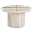 Meridian Furniture Emara Travertine Concrete Indoor / Outdoor Coffee Table