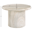 Meridian Furniture Emara Travertine Concrete Indoor / Outdoor Coffee Table