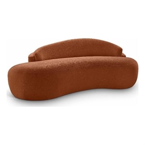 Meridian Furniture Caspian 79&quot Cognac Chenille Fabric Upholstered Loveseat