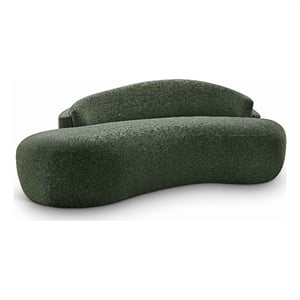 Meridian Furniture Caspian 79&quot Green Chenille Fabric Upholstered Loveseat