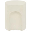 Meridian Furniture Olira Cream Concrete Indoor / Outdoor End Table