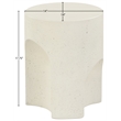 Meridian Furniture Olira Cream Concrete Indoor / Outdoor End Table