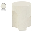 Meridian Furniture Olira Cream Concrete Indoor / Outdoor End Table