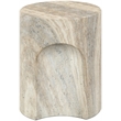 Meridian Furniture Olira Travertine Concrete Indoor / Outdoor End Table