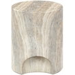Meridian Furniture Olira Travertine Concrete Indoor / Outdoor End Table