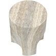 Meridian Furniture Olira Travertine Concrete Indoor / Outdoor End Table