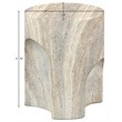 Meridian Furniture Olira Travertine Concrete Indoor / Outdoor End Table