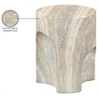 Meridian Furniture Olira Travertine Concrete Indoor / Outdoor End Table