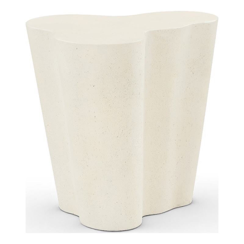 Meridian Furniture Monza Cream Concrete Indoor / Outdoor End Table