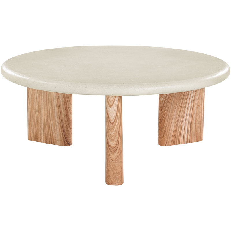 Meridian Furniture Avaya Cream / Natural Concrete Indoor / Outdoor Coffee Table
