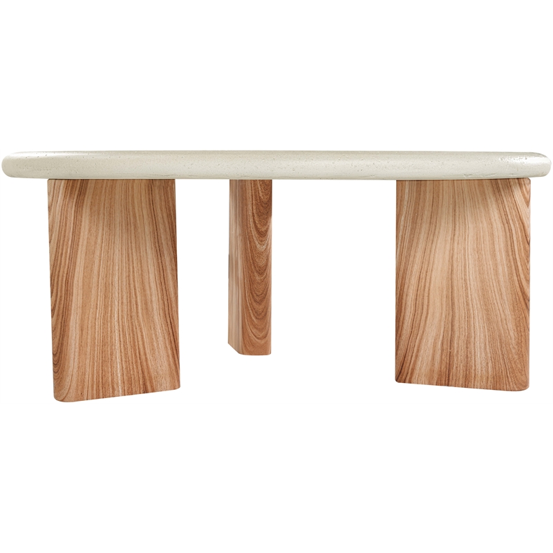 Meridian Furniture Avaya Cream / Natural Concrete Indoor / Outdoor Coffee Table