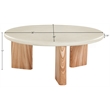Meridian Furniture Avaya Cream / Natural Concrete Indoor / Outdoor Coffee Table
