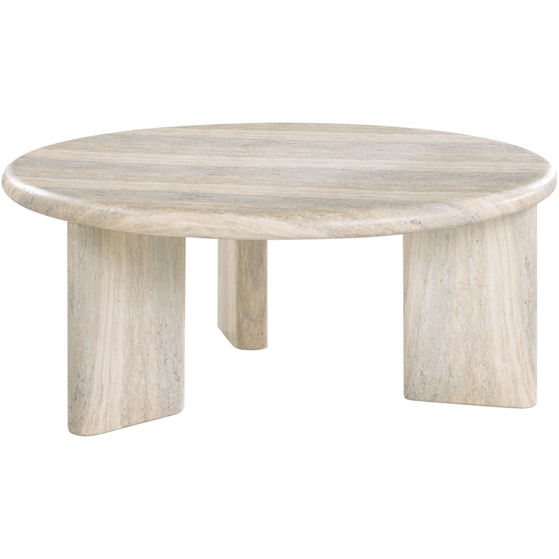 Meridian Furniture Avaya Travertine Concrete Indoor / Outdoor Coffee Table
