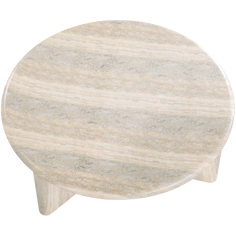 Meridian Furniture Avaya Travertine Concrete Indoor / Outdoor Coffee Table