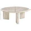 Meridian Furniture Avaya Travertine Concrete Indoor / Outdoor Coffee Table
