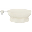 Meridian Furniture Avaya Cream Concrete Indoor / Outdoor Coffee Table
