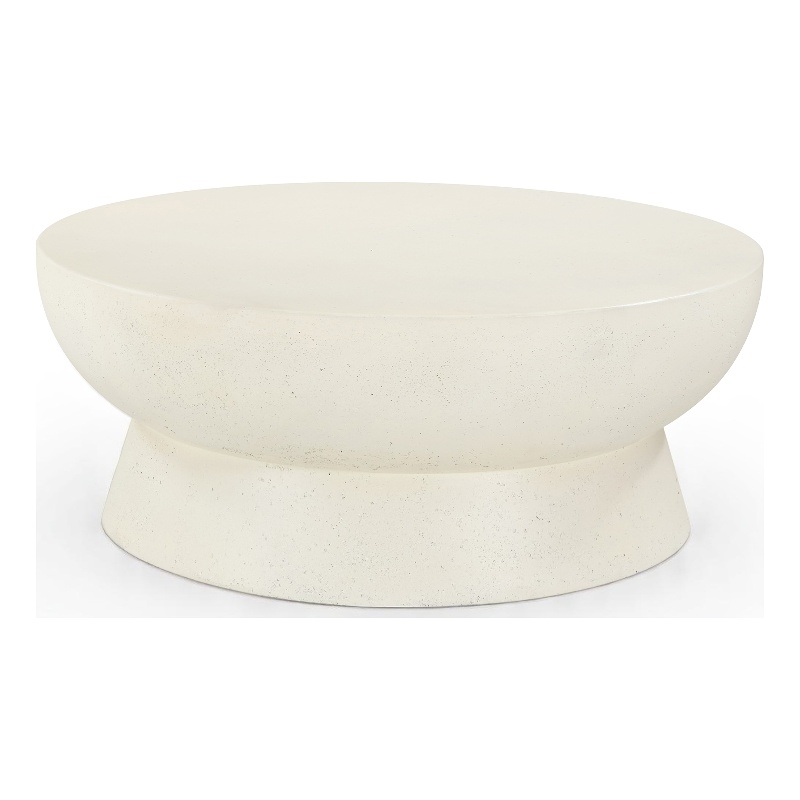 Meridian Furniture Avaya Cream Concrete Indoor / Outdoor Coffee Table