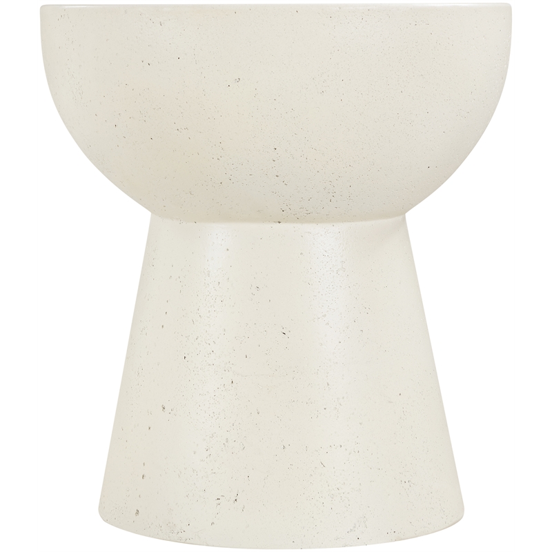 Meridian Furniture Avaya Cream Concrete Indoor / Outdoor End Table
