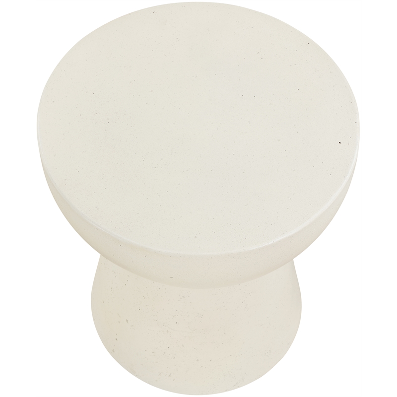 Meridian Furniture Avaya Cream Concrete Indoor / Outdoor End Table