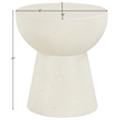 Meridian Furniture Avaya Cream Concrete Indoor / Outdoor End Table
