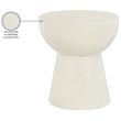 Meridian Furniture Avaya Cream Concrete Indoor / Outdoor End Table
