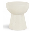 Meridian Furniture Avaya Cream Concrete Indoor / Outdoor End Table