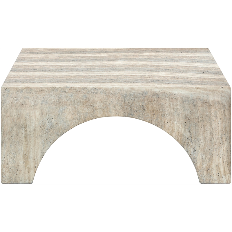 Meridian Furniture Renza Travertine Concrete Indoor / Outdoor Coffee Table