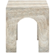 Meridian Furniture Renza Travertine Concrete Indoor / Outdoor End Table